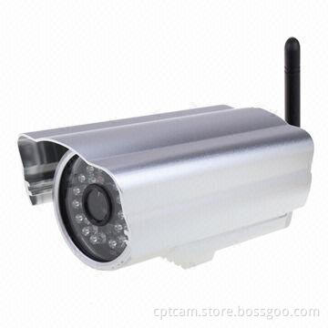 Weatherproof IR Camera, MJPEG/CMOS, 300K Pixels, Wireless, IR Vision, Supports 32GB SD Card/Low-cost